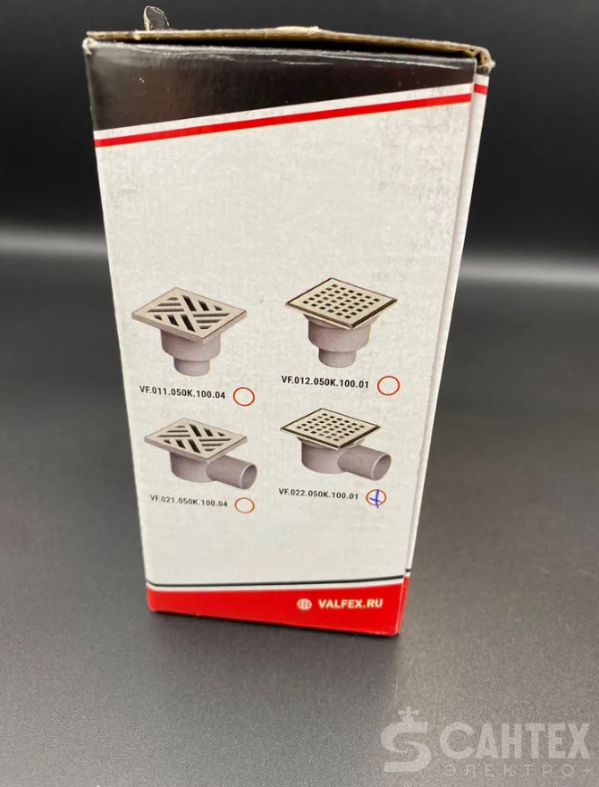 Трап горизонтальный с решеткой и окантовкой из нерж.стали 100мм*100мм, VALFEX, арт.VF.022.050K.100.01