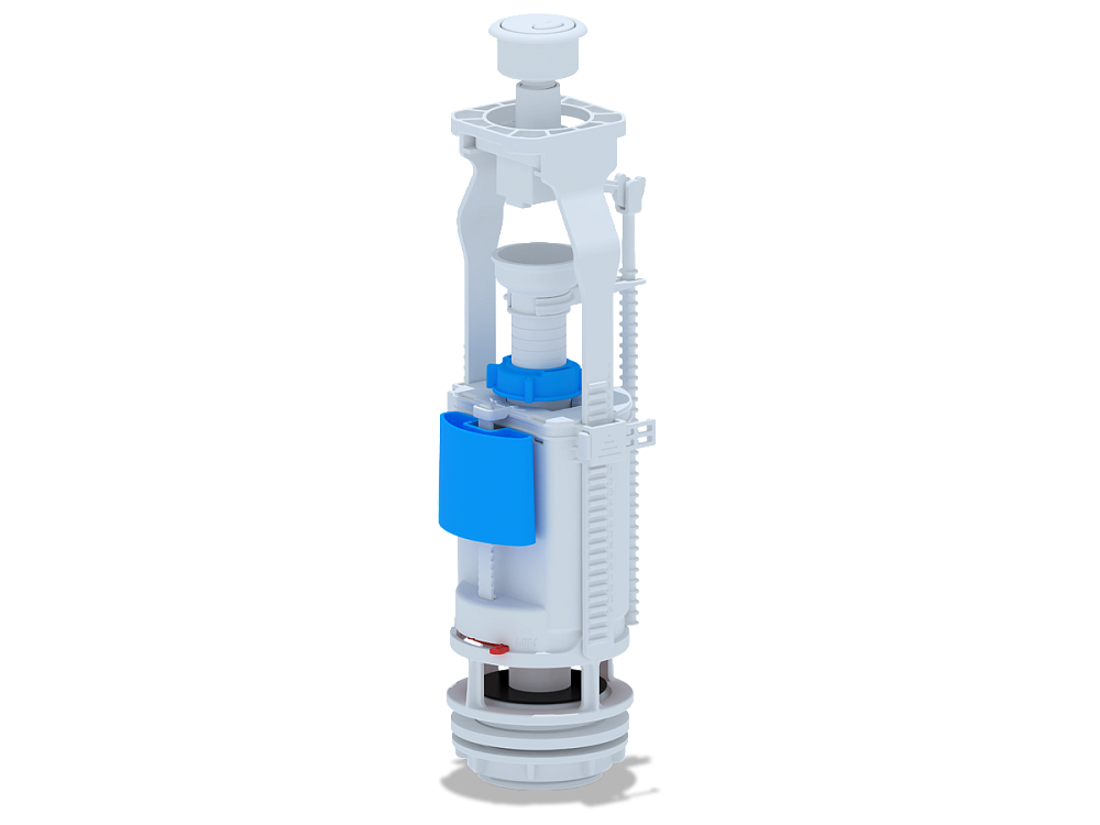 Арматура сливная АНИ Пласт WC7050 с двойной белой кнопкой