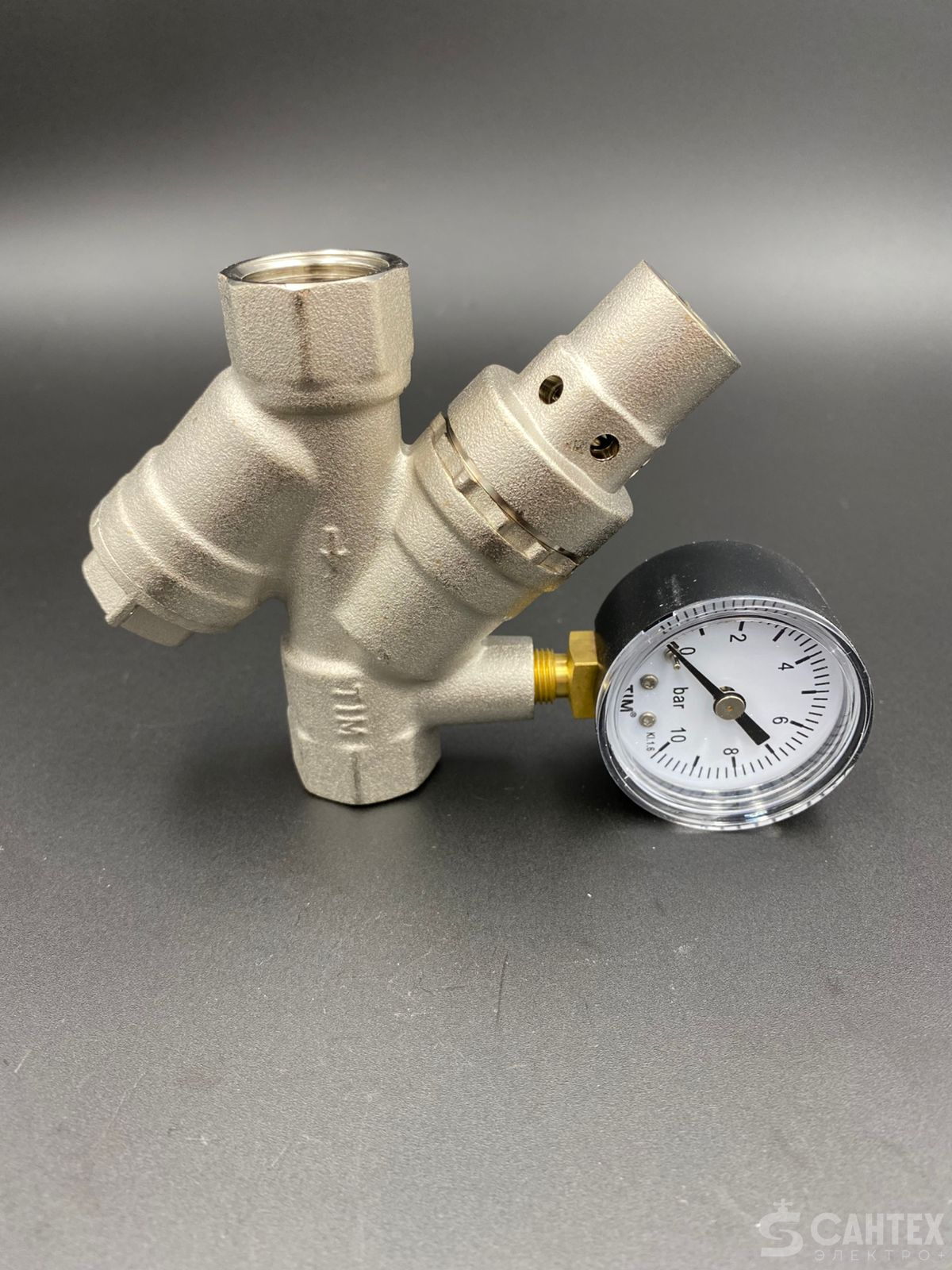 Редуктор давления 1/2" с манометром и фильтром TIM, арт.BF2812A