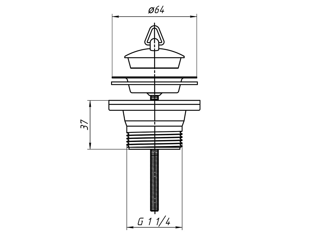 Выпуск АНИ Пласт M205 1 1/4 дюйма с нержавеющей сеткой и пробкой