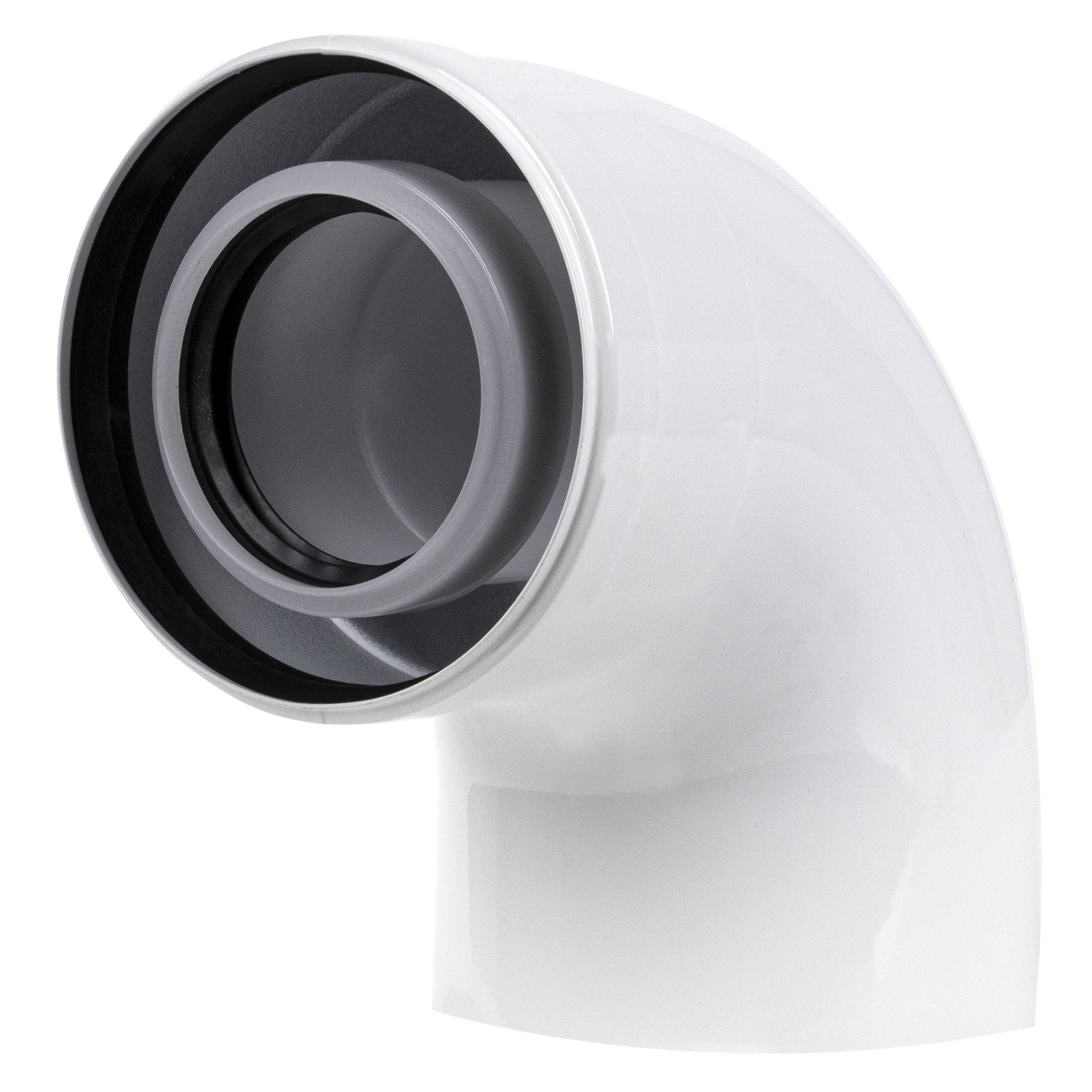 Отвод коаксиальный Royal Thermo 60/100, 90 гр. M/F для конденсационных котлов