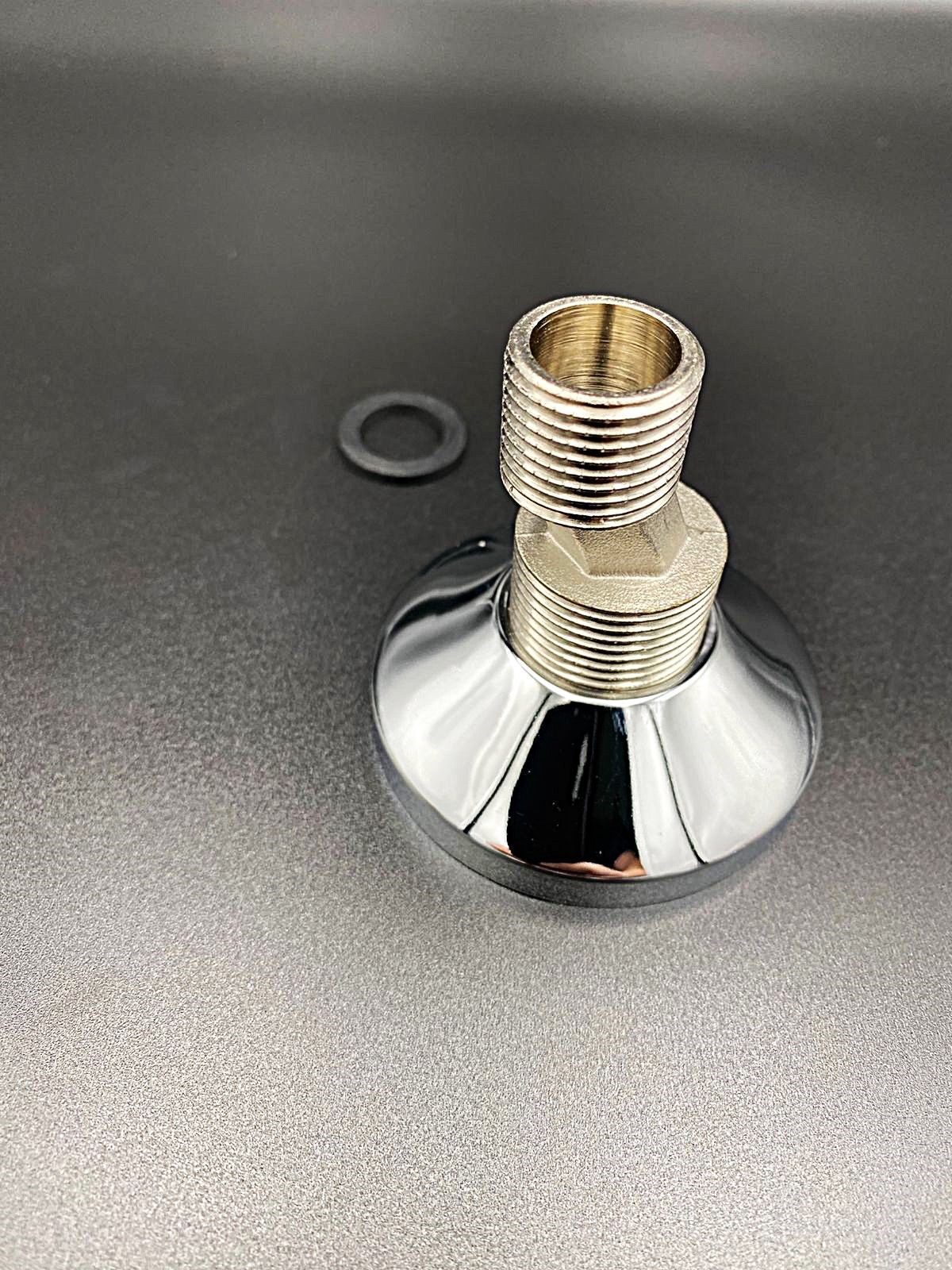 Эксцентрик Valfex никелированный с декоративной чашкой 3/4х1/2 25 мм ,арт.VF.670.N.034.012