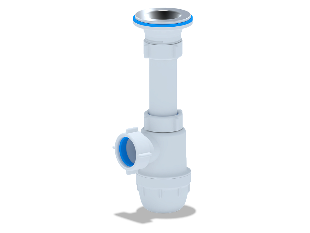 Cифон для раковины АНИ Пласт Юнг BM1000 1 1/4 дюйма 32 мм