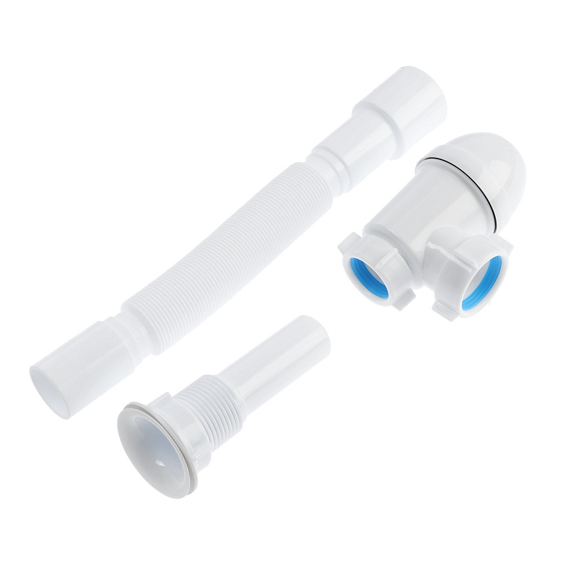 Сифон для мойки АНИ Пласт Варяг C5015 1 1/4 дюйма 40 мм с гибкой трубой 40х40/50 мм