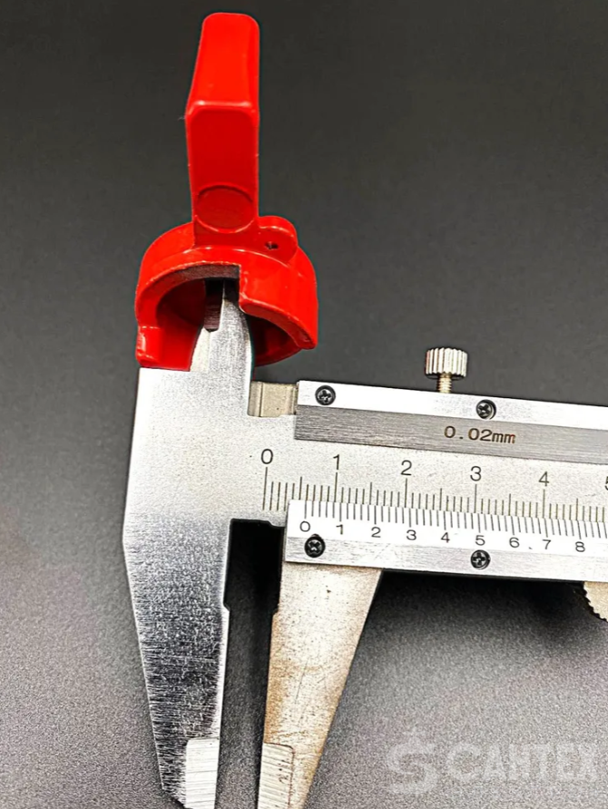 Ручка-бабочка 1";11/4" под пломбу (посадочное гнездо как на фото) для шарового крана (красная) VALFEX, арт.VF.RB3W.25.32.59