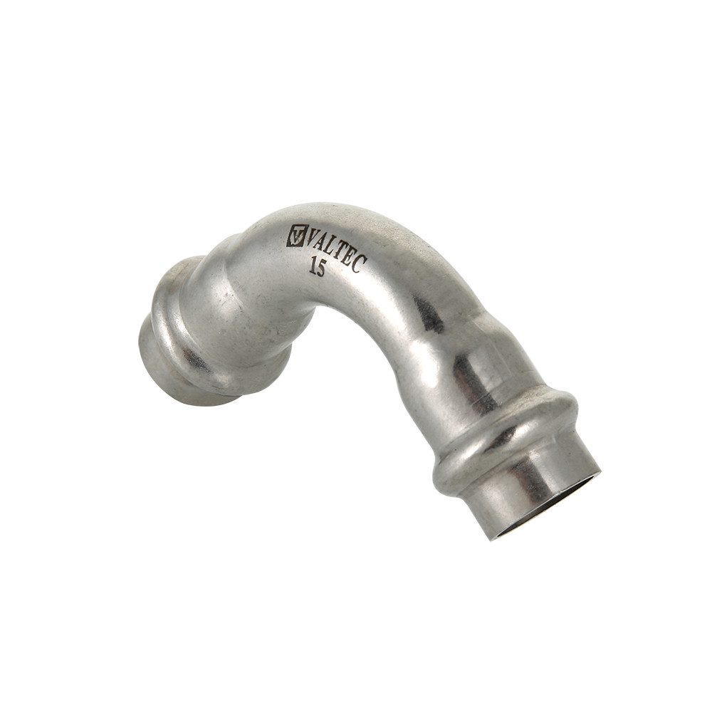 Угольник 90° (раструб–раструб) нержавеющая сталь