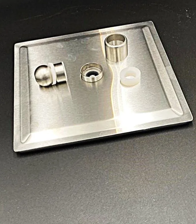 Лейка тропического (верхнего) душа из нержавеющей стали КВАДРАТ 200 мм, цвет хром Valfex VF.004