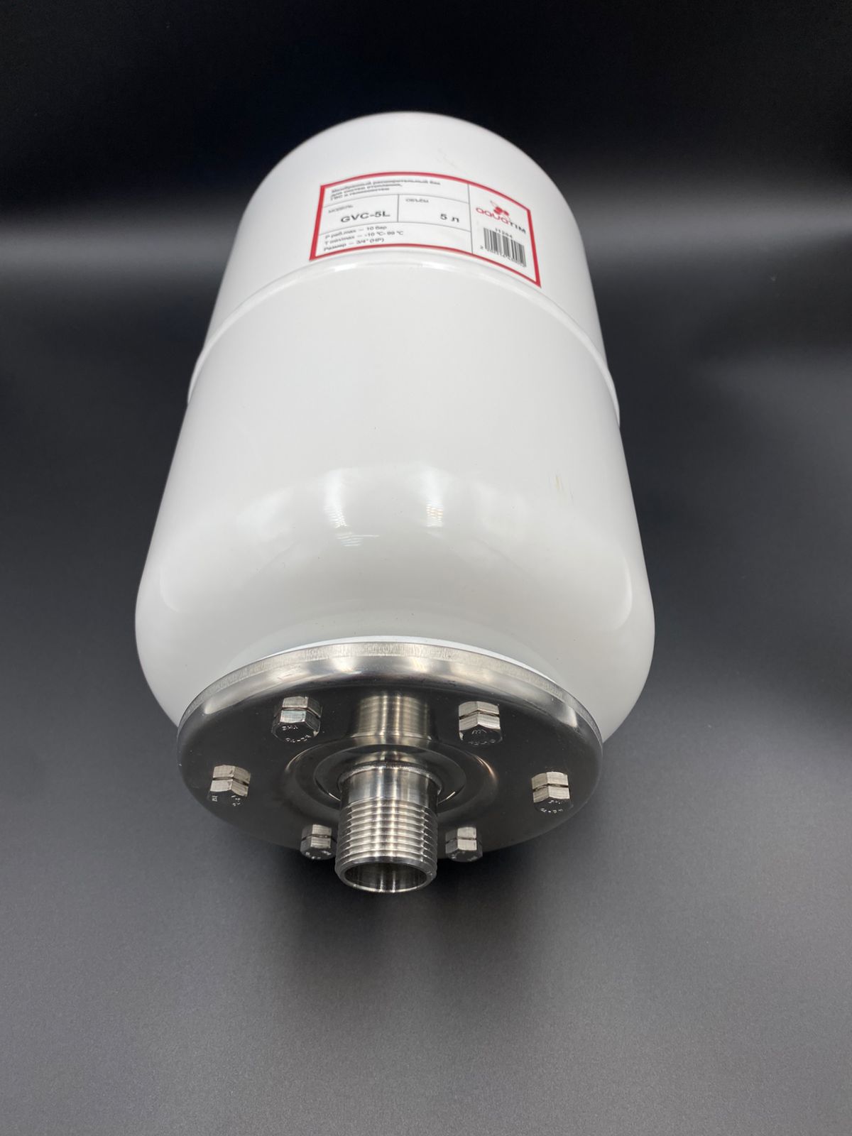 Расширительный бак вертикальный 5 литров для ГВС, AQUATIM, арт.GVC-5L