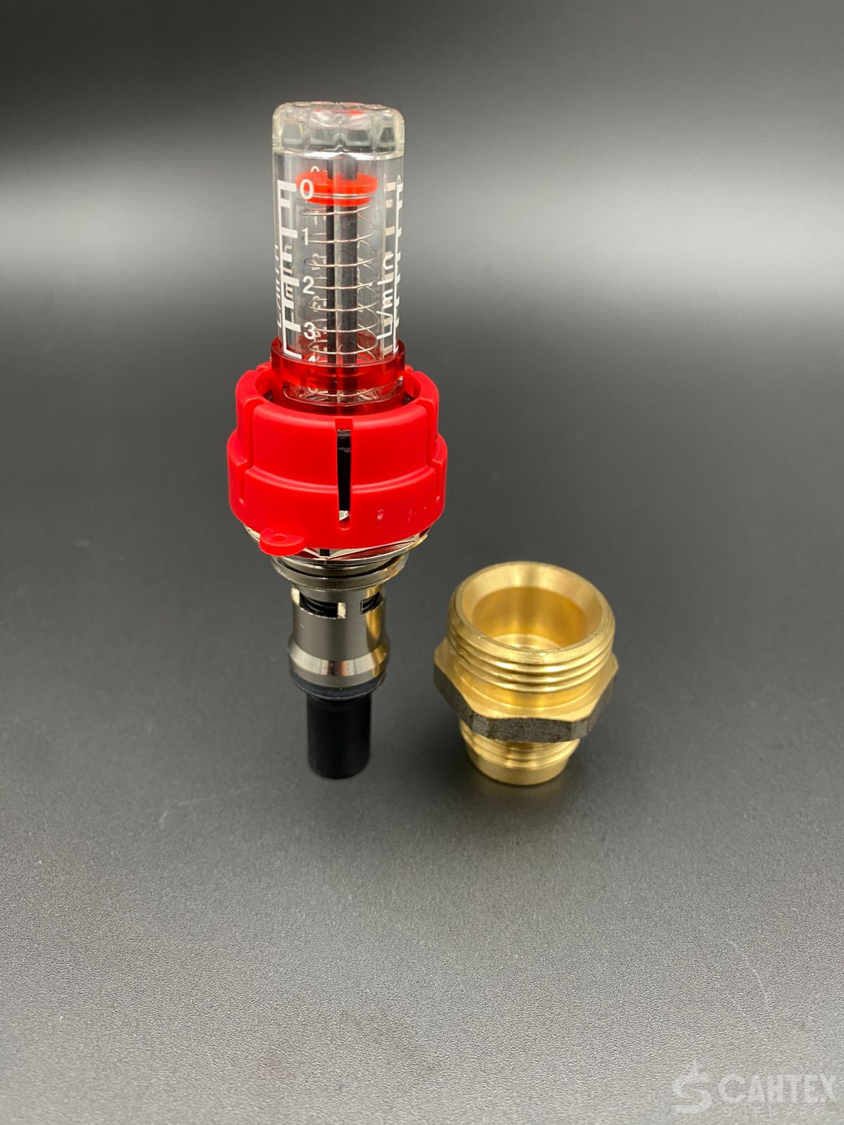 Расходомер и ниппель под евроконус (комплект), 1/2"*3/4", TIM арт.M309-3