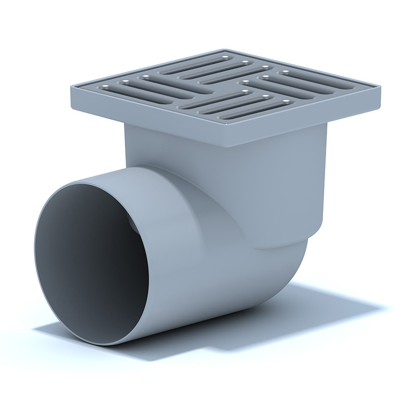 Трап для душа АНИ Пласт TQ1112 DN110 горизонтальный нерегулируемый с сухим затвором и решёткой из нержавеющей стали 150х150 мм