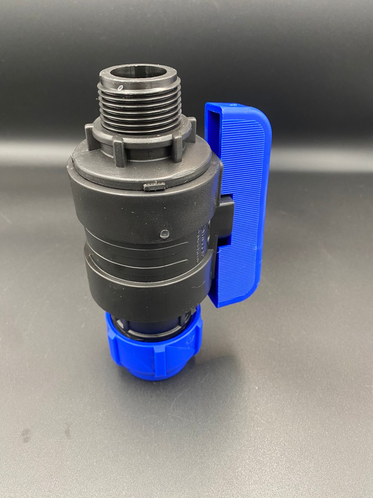 Кран шаровой 32x1" ПНД компрессионный цанга-наружная резьба VALFEX