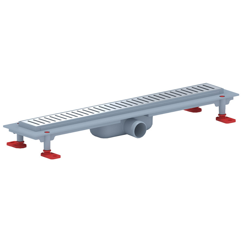 Трап линейный пластиковый АНИ Пласт TLQ1455G DN40 с сухим затвором и глянцевой решёткой Бимс 550х62 мм