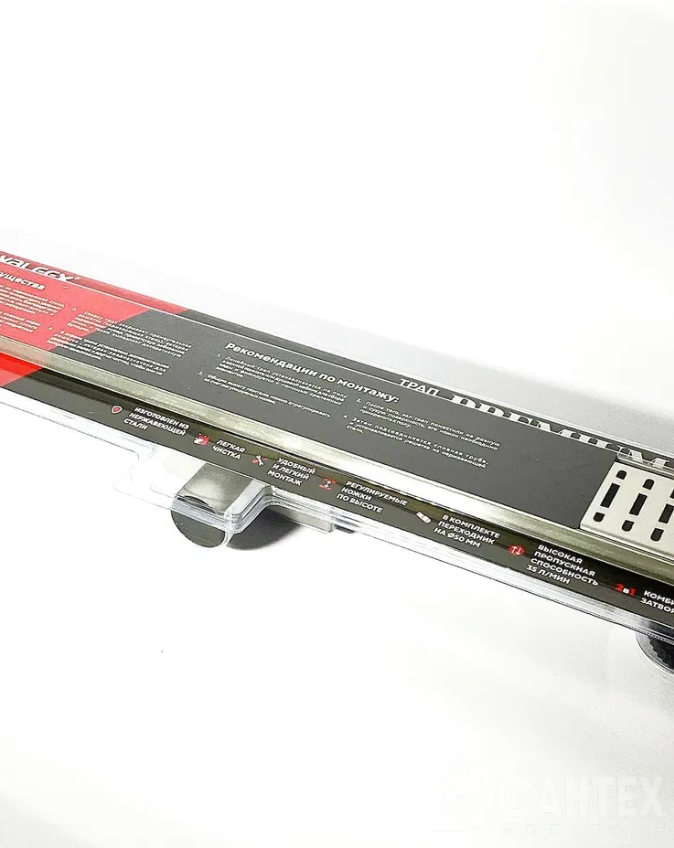 Трап линейный PREMIUM 600мм комбинированный затвор VALFEX, арт.VF.061.050K.600.05.PR