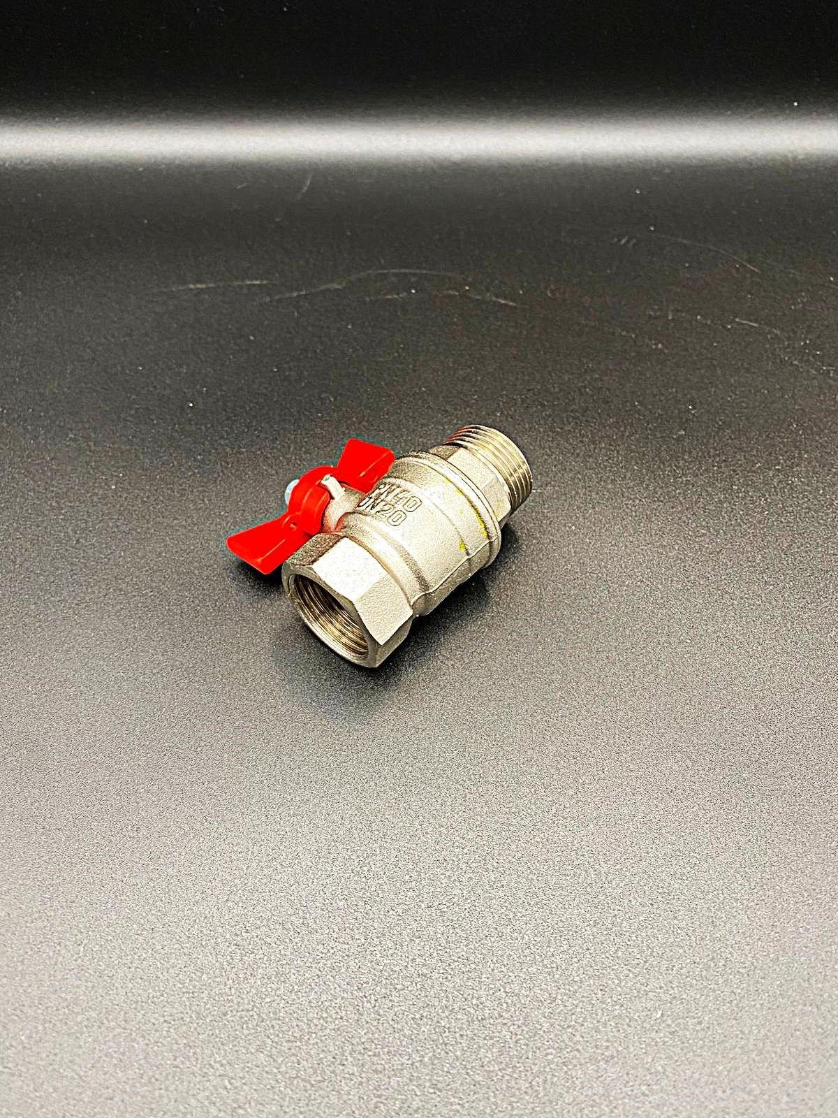 Кран шаровой 3/4" (с никелевым покрытием), ручка-бабочка ВР/НР, VALFEX, арт.VF.218.NB1.034.N/P59