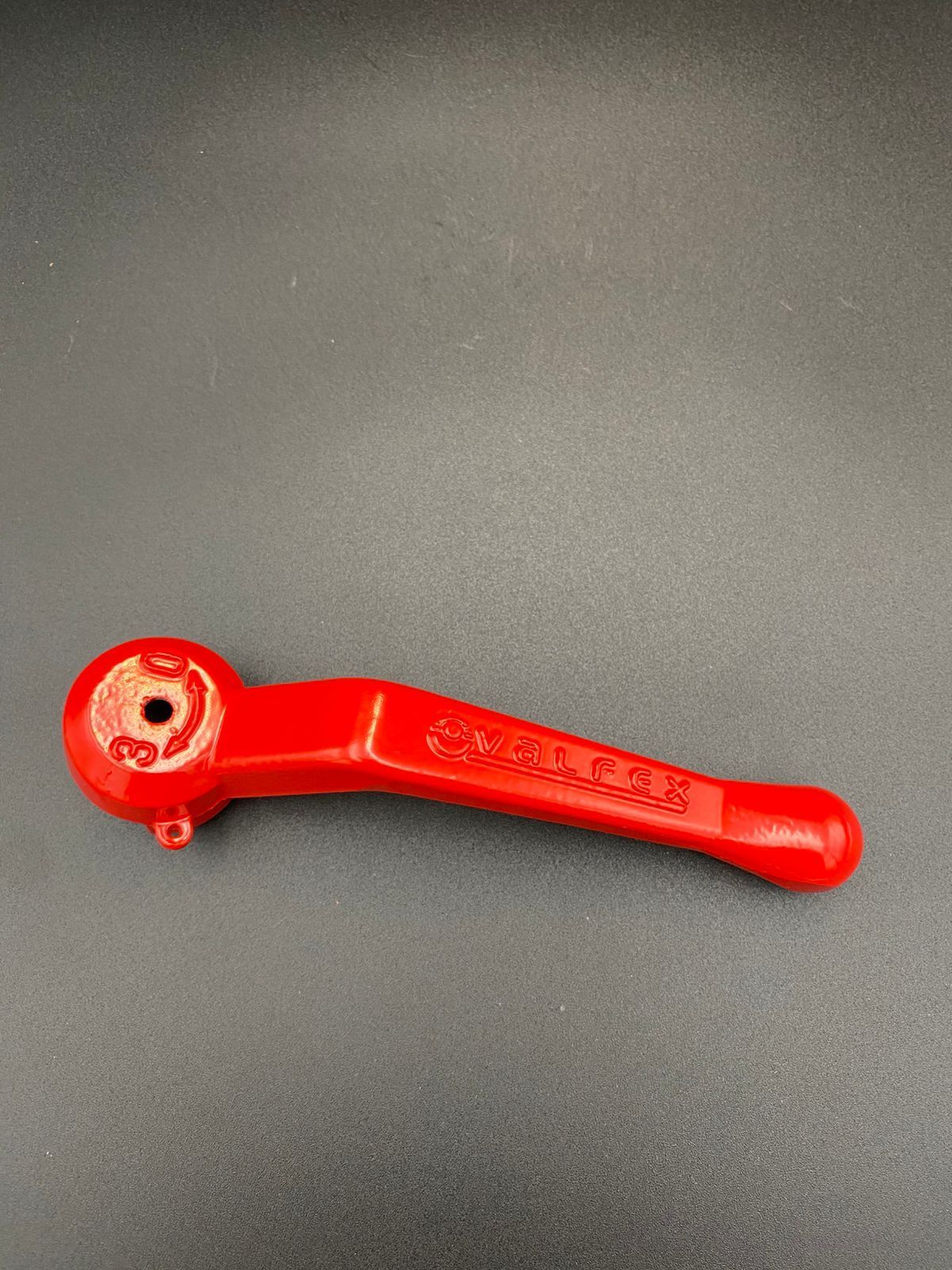 Ручка-рычаг 11/2";2" для шарового крана под пломбу (посадочное гнездо как на фото) (красная) VALFEX, арт.VF.RR4W.40.50.59