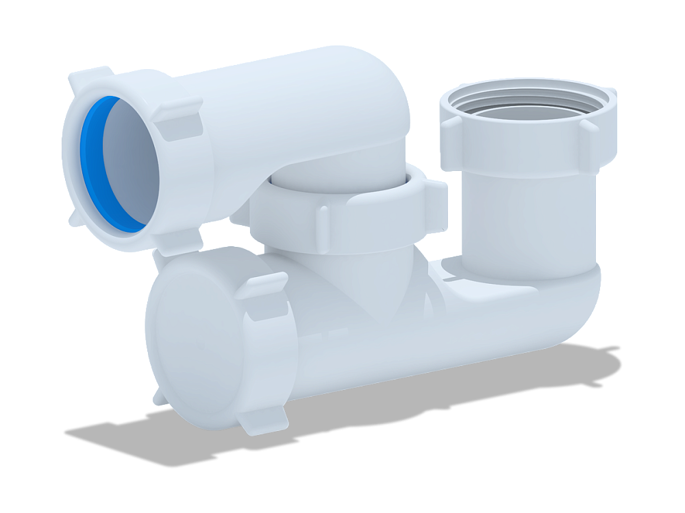 Сифон для ванны АНИ Пласт E200 1 1/2 дюйма 40 мм регулируемый без выпуска