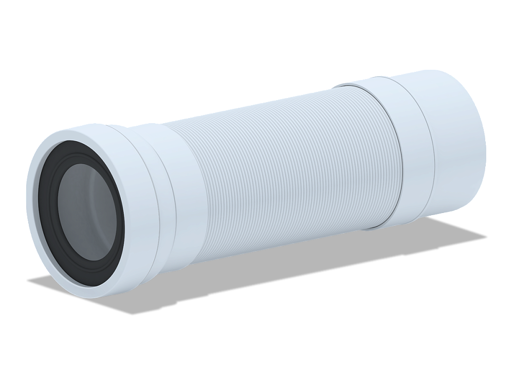 Удлинитель гибкий для унитаза АНИ Пласт K731R выпуск 110 мм 365-1085 мм