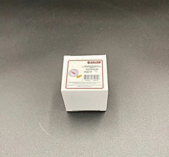 Термометр биметаллический с погружной гильзой 40 мм (заднее подключение) ,VALFEX, арт.VF.TG.40.014.080