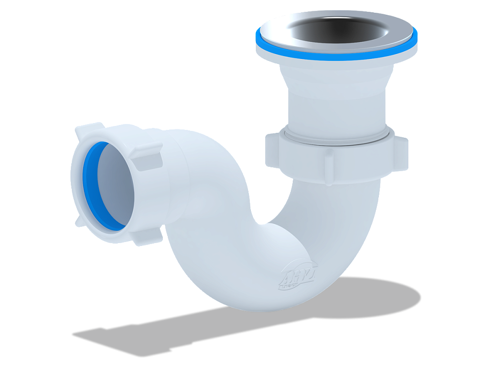 Сифон для душевого поддона АНИ Пласт E110 1 1/2 дюйма 40 мм прямоточный