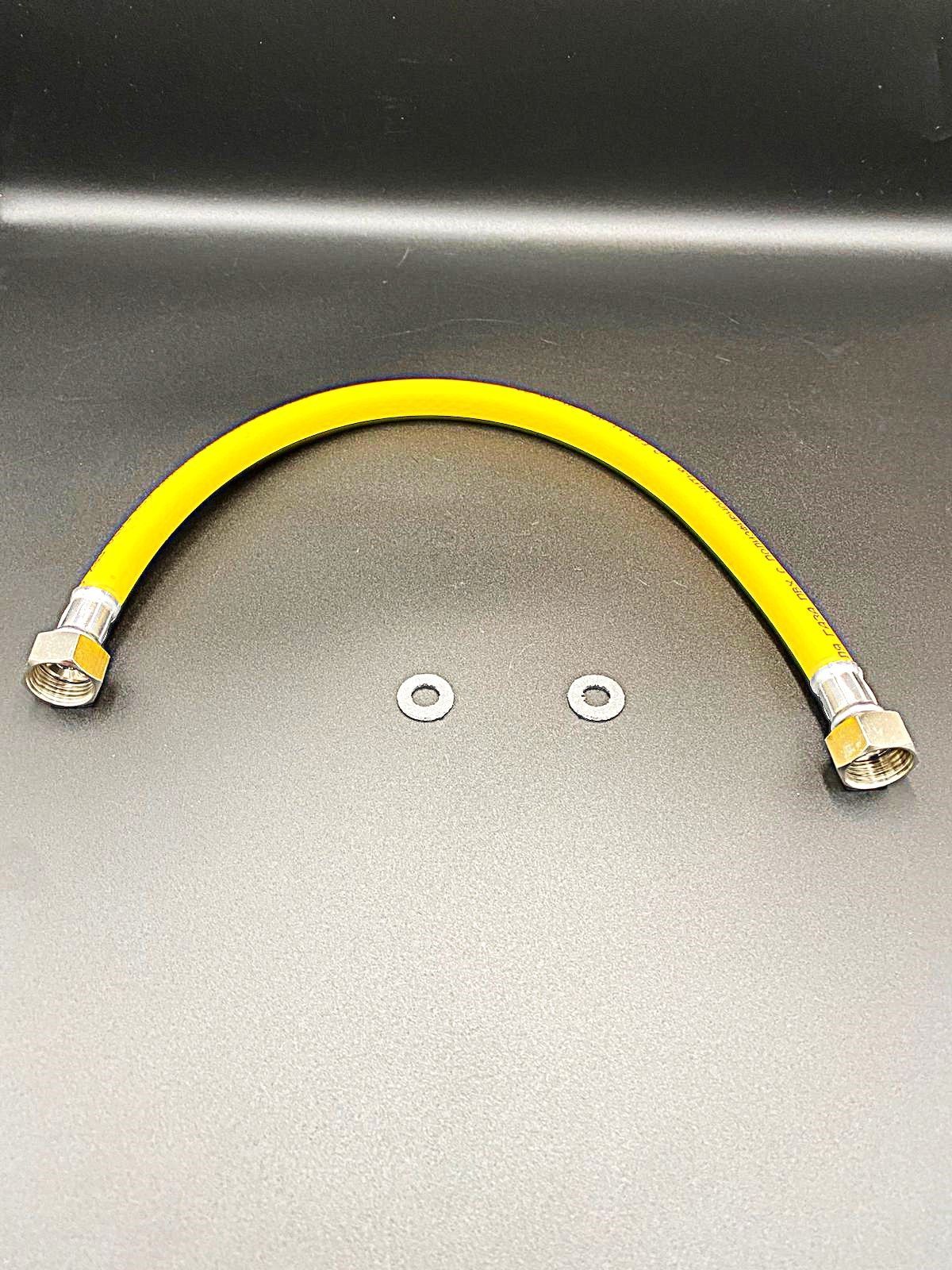 Гибкая подводка для газа с полиэфирной нитью 1/2" 50 см (гайка-гайка), VALFEX,арт.20121105