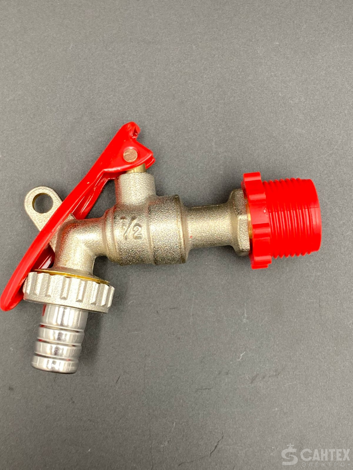 Кран шаровой водоразборный для шланга с замком 1/2" НР TIM арт.BV219-02N