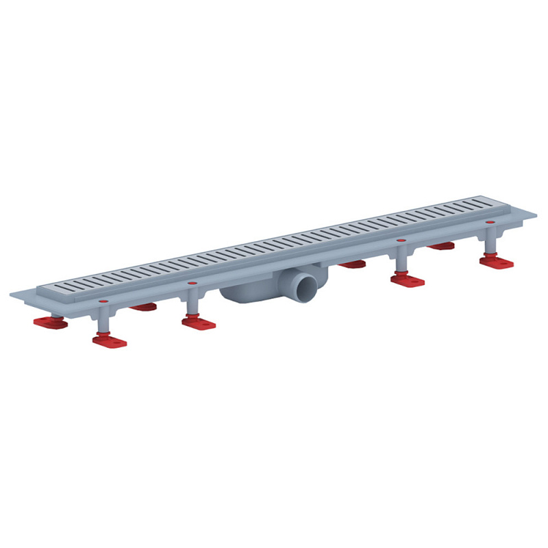 Трап линейный пластиковый АНИ Пласт TLQ1475M DN40 с сухим затвором и матовой решёткой Бимс 750х62 мм