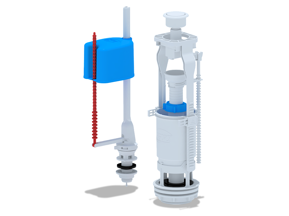 Набор с нижней подводкой АНИ Пласт WC6550 1/2 дюйма с пластиковым штуцером эконом кнопка белая