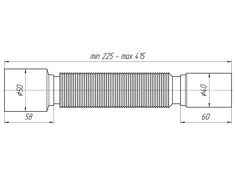 Гибкая труба АНИ Пласт K435 40х50/225-415 мм