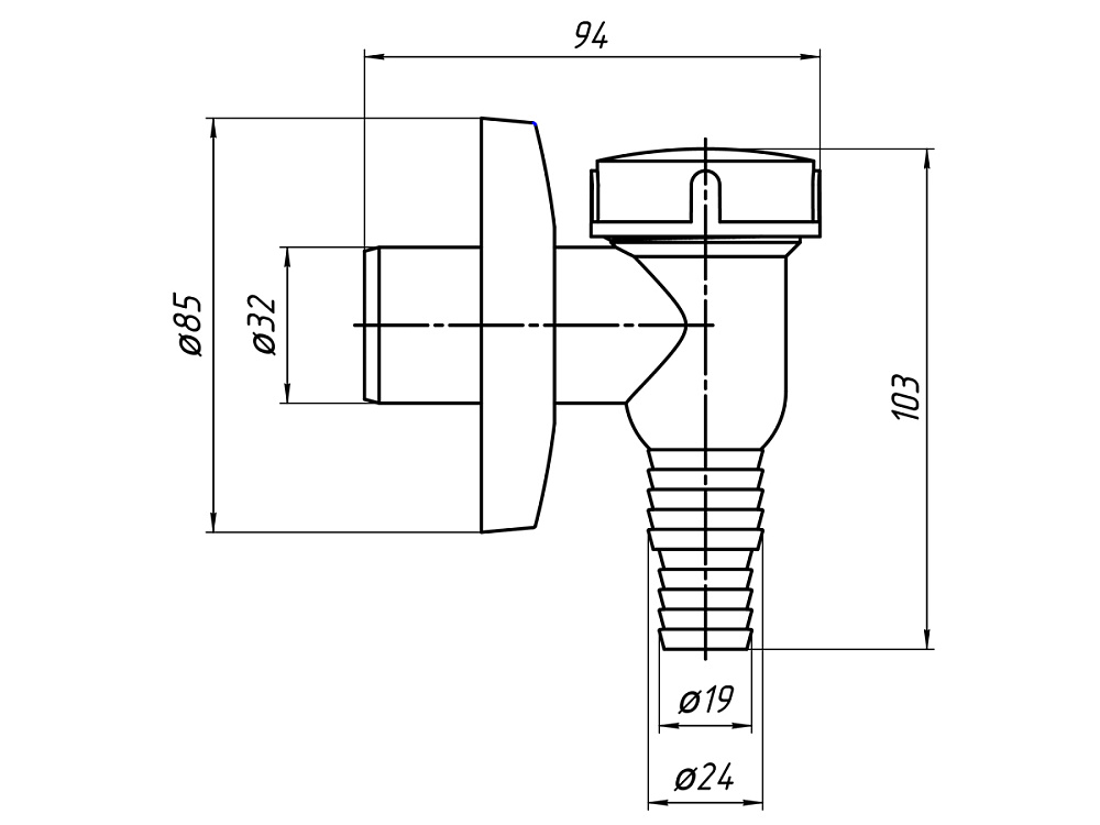 Минисифон для стиральной машины АНИ Пласт M500