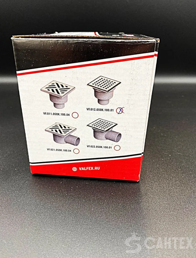 Трап вертикальный с решеткой и окантовкой из нерж.стали 100мм*100мм, VALFEX, арт.VF.012.050K.100.01