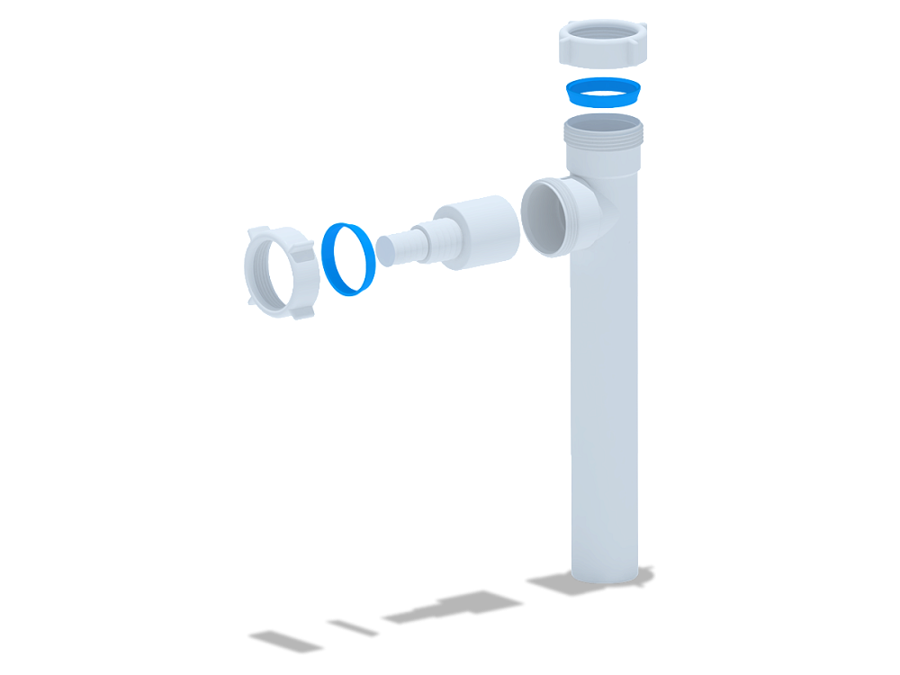Отвод для стиральной машины АНИ Пласт M150 1 1/2 дюйма х 40 мм