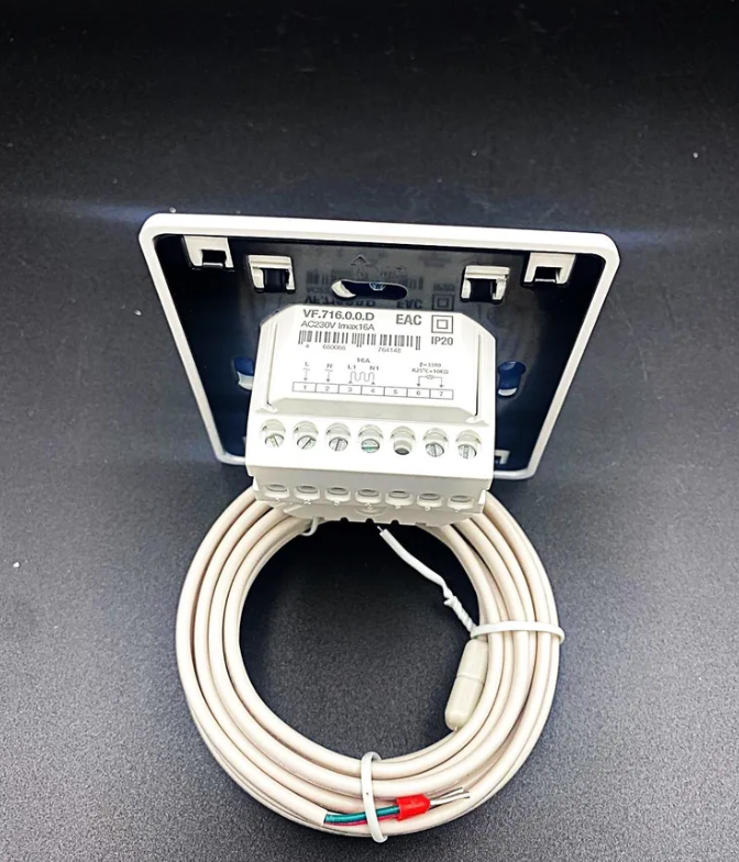 Термостат комнатный для тёплого пола с датчиком и режимом программирования VALFEX, арт.VF.716.0.0.D