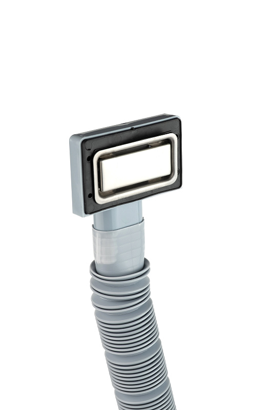 Cифон для мойки АНИ Пласт F1045SP 3 1/2 дюйма 40 мм с гибким прямоугольным переливом и отводом для стиральной машины