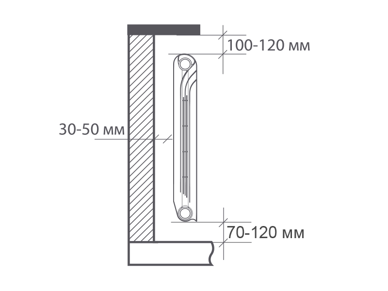 Радиатор алюминиевый Royal Thermo Indigo 500 - 6 секц.