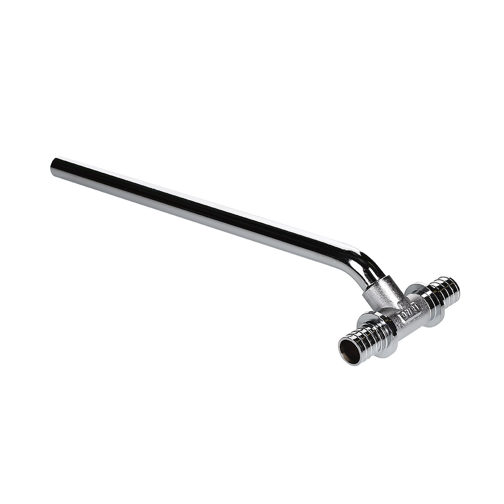 Фитинг аксиальный универсальный – тройник радиаторный с хромированной латунной трубкой