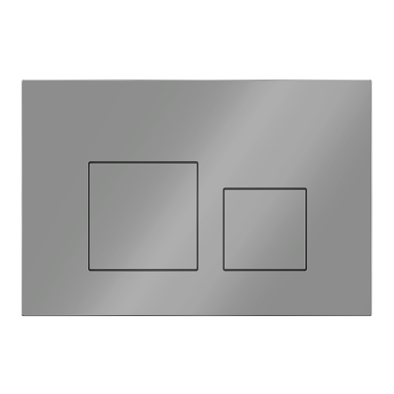 Клавиша смыва для скрытой инсталляции унитаза, АНИ Пласт, квадратная, матовый хром, WP1611