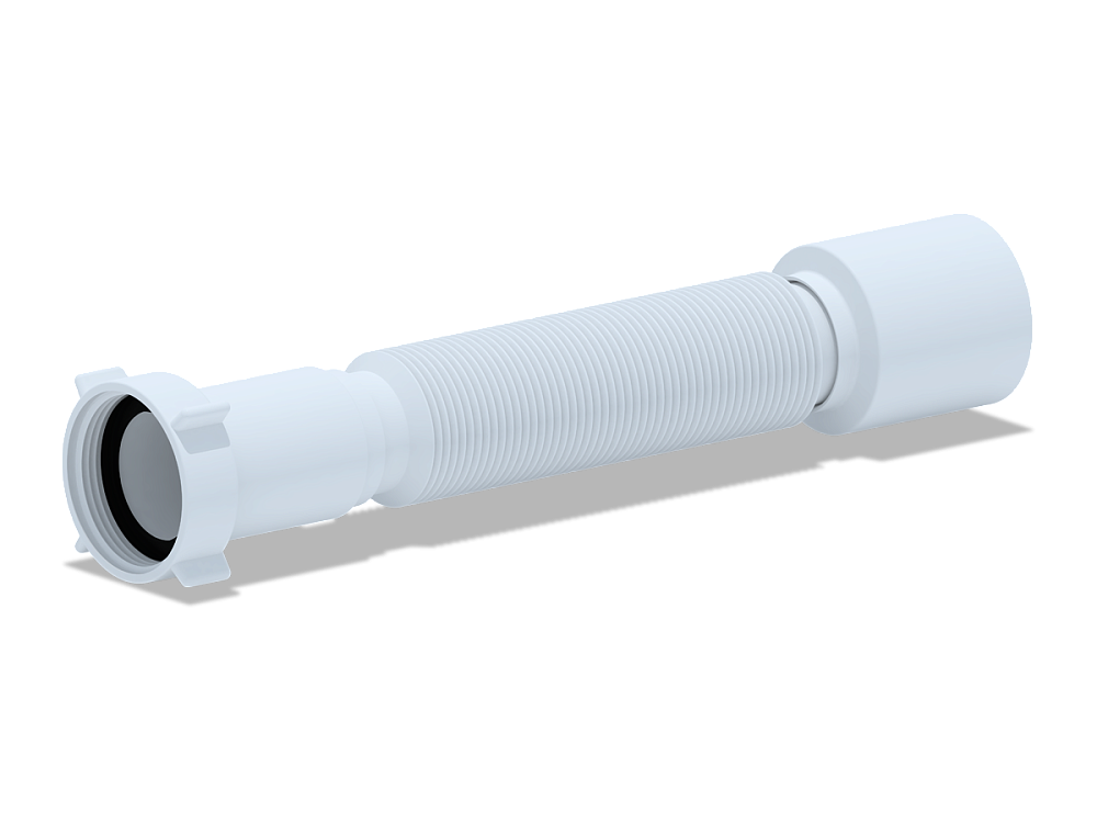 Гибкая труба АНИ Пласт K105 с гайкой 1 1/2 дюйма 50х320-730 мм