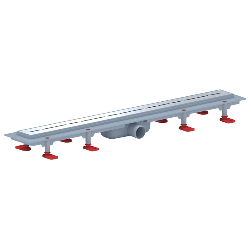 Трап линейный пластиковый АНИ Пласт TLQ1575G DN40 с сухим затвором и глянцевой решёткой Киль 750х62 мм