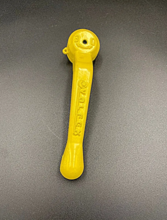 Ручка-рычаг для шарового крана 11/2"; 2" (желтая) под пломбу (посадочное гнездо как на фото), VALFEX, арт.VF.RR4Gp40.50.59