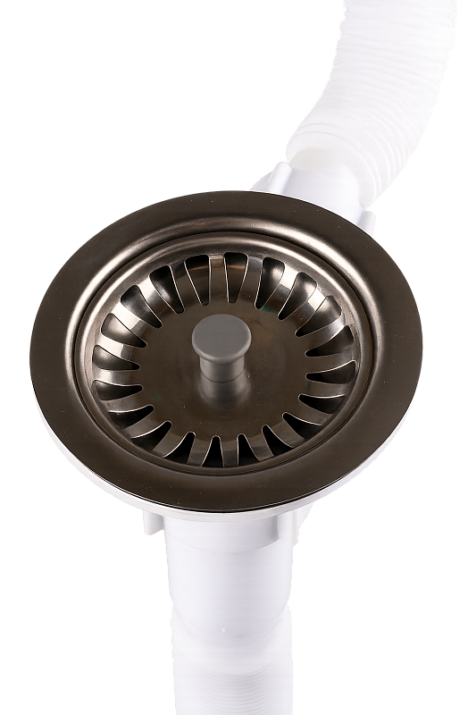 Cифон гофрированный для мойки АНИ Пласт 3 1/2 дюйма с гибким переливом и отводом для стиральной машины A1042SPG