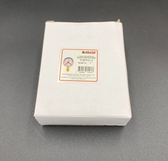 Термоманометр радиальный (нижнее подключение),80 мм, 16 бар, VALFEX, арт.VF.TMN.80.012.16