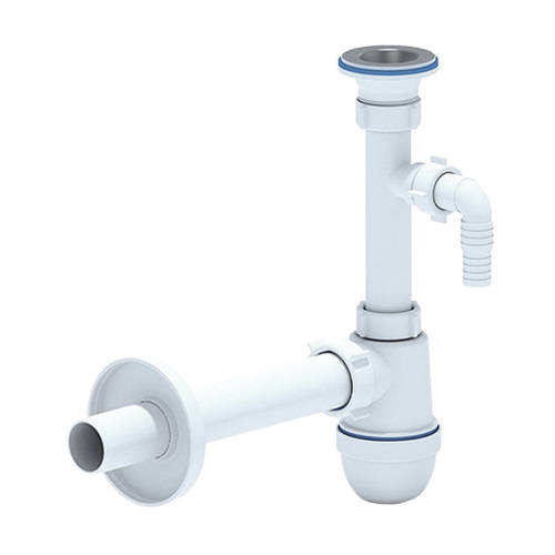 Сифон для раковины АНИ Пласт C1304 1 1/4 дюйма 40 мм с прямой трубой 40 мм