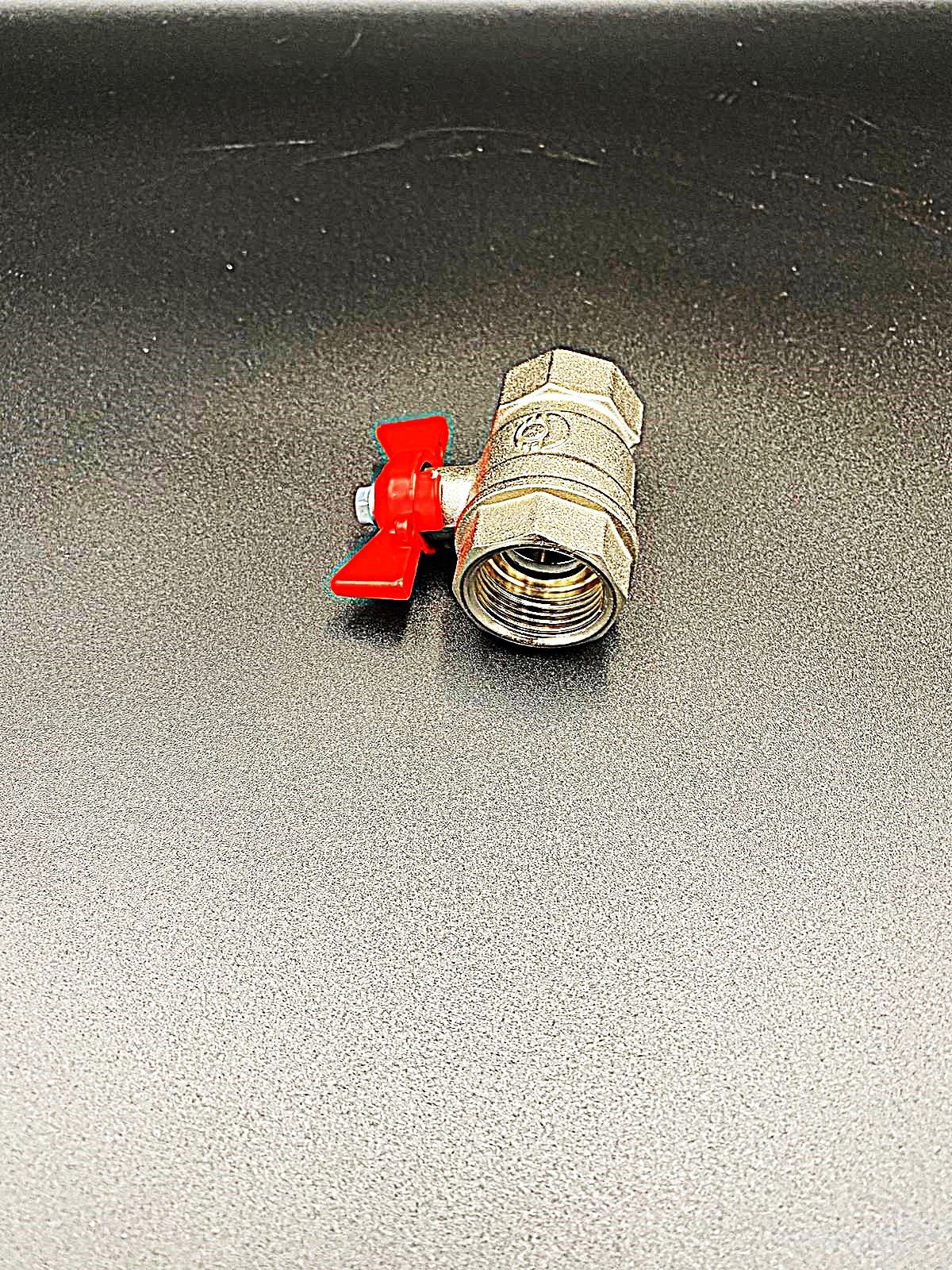 Кран шаровой 3/4" (с никелевым покрытием),ручка-бабочка, ВР/ВР, VALFEX, арт.VF.217.NB1.034.N/P59