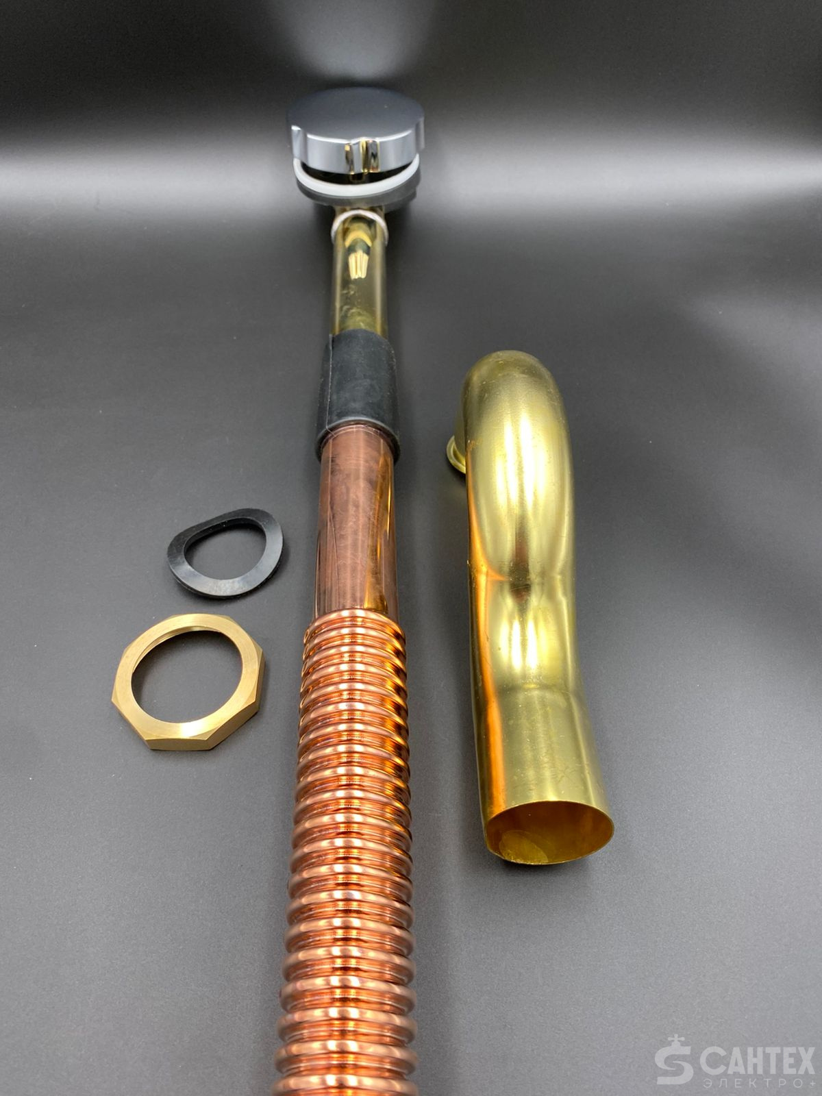 Обвязка для ванны латунная автоматическая ,TIM ,арт.BAS0260B(A)