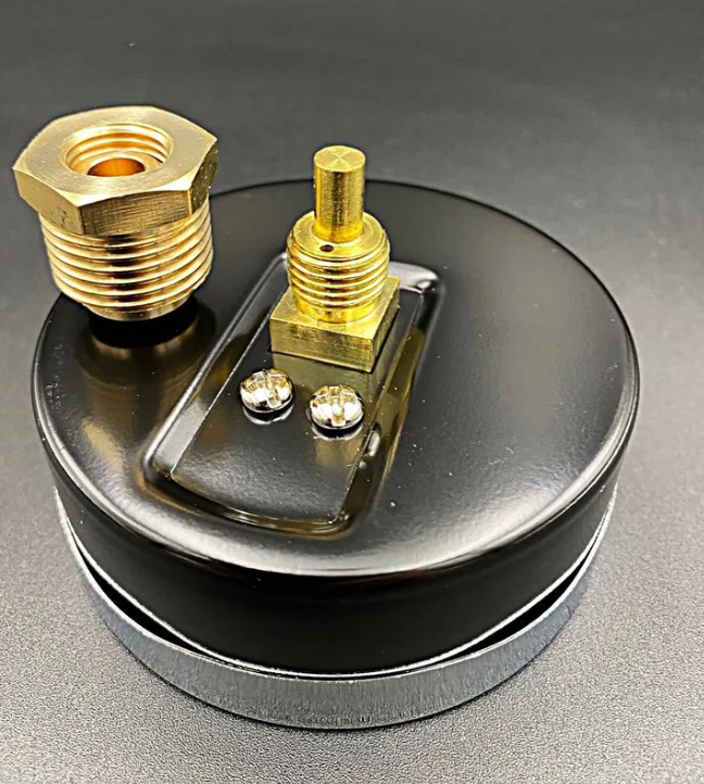 Термоманометр аксиальный (заднее подключение), 16 бар, VALFEX, арт.VF.TMZ.80.012.16