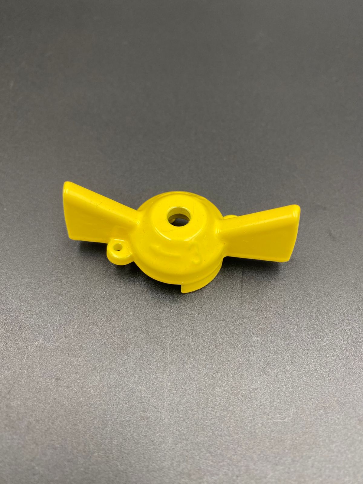 Ручка-бабочка 1/2"; 3/4" под пломбу (посадочное гнездо как на фото) для шарового крана (желтая), VALFEX, арт.VF.RB2Gp.15.20