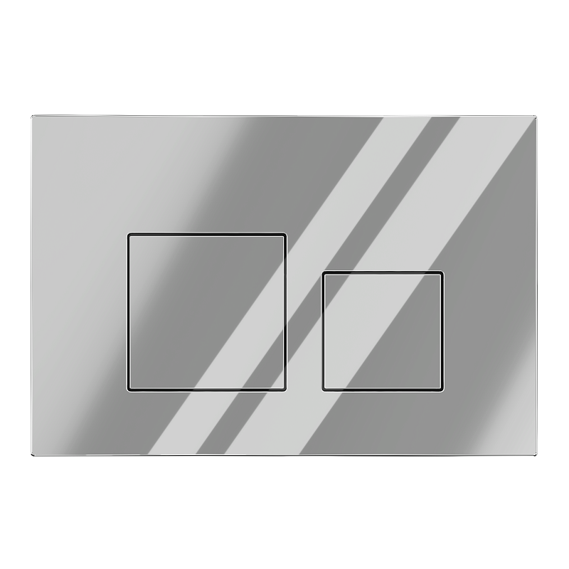 Клавиша смыва для скрытой инсталляции унитаза, АНИ Пласт, квадратная, хром глянцевый, WPG1611G