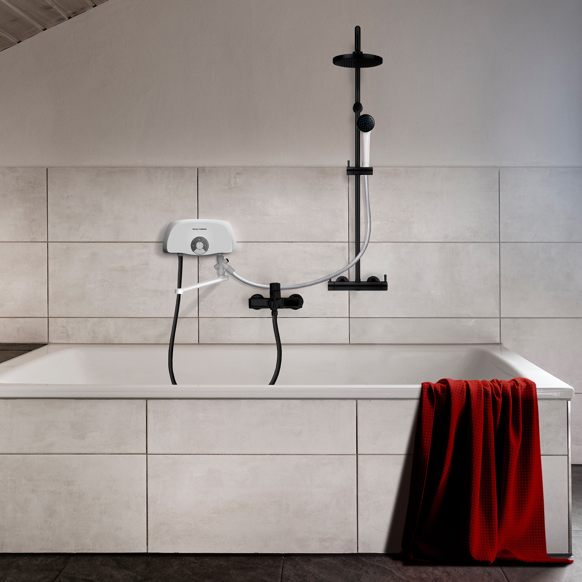 Водонагреватель проточный Royal Thermo SmartFix TS (6,5 kW) - кран+душ