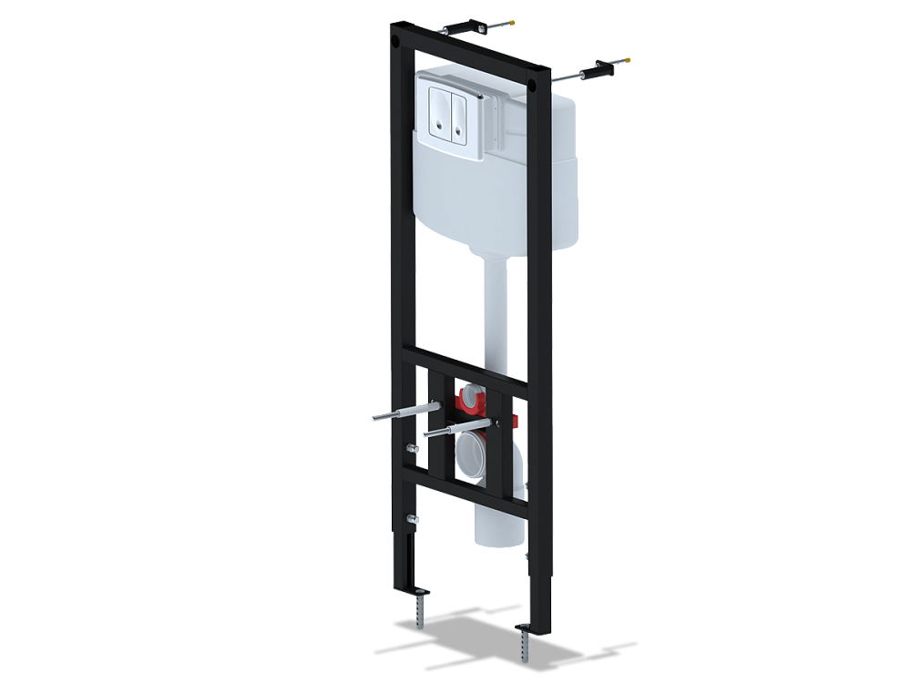 Инсталляция для унитаза 50 см АНИ Пласт WCP1112 1350х522х225 мм с овальной клавишей хром матовый