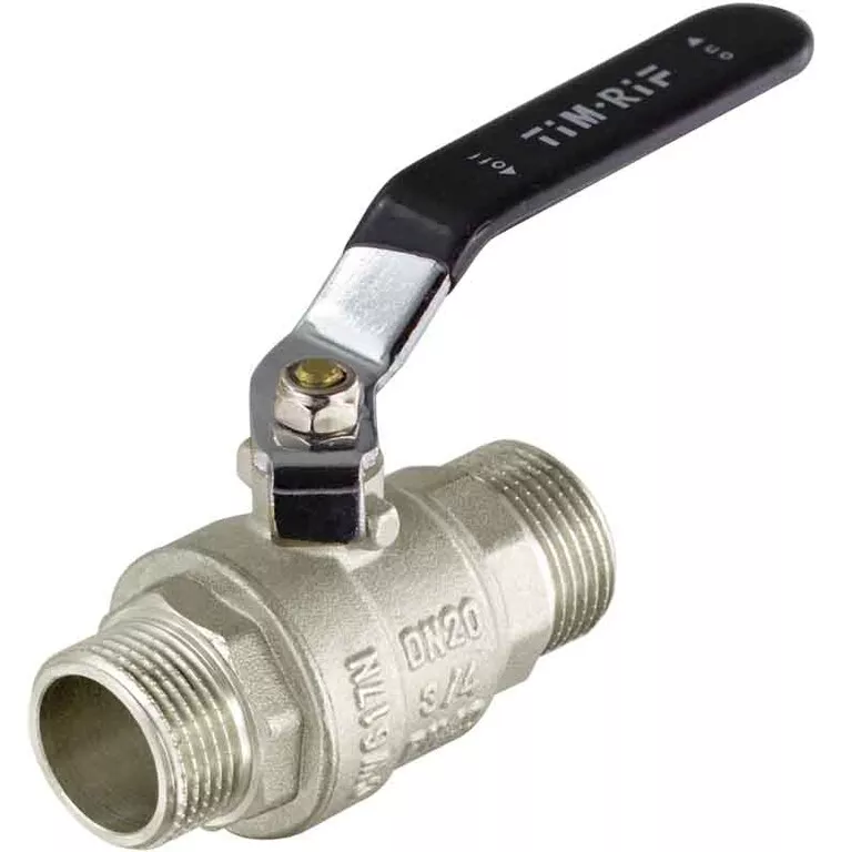 Кран шаровой усиленный (длиный рычаг) НИКЕЛЬ 1"ш/ш DE1229X